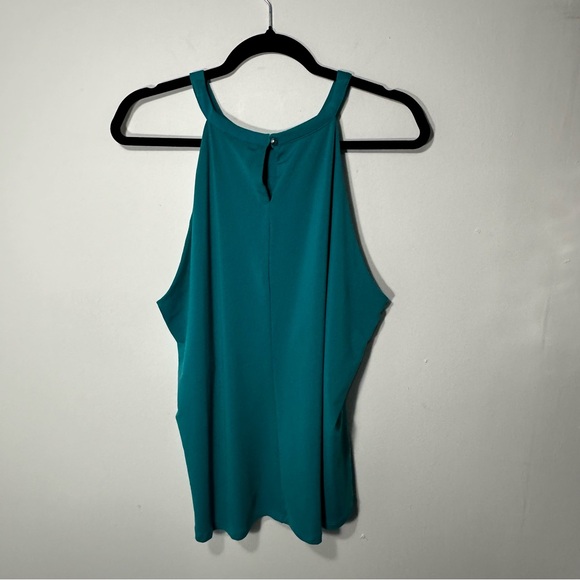 Jennifer Lopez Blouse Women’s Sz XL Halter High Neck Pleated Sleeveless Tank Top - Picture 4 of 10